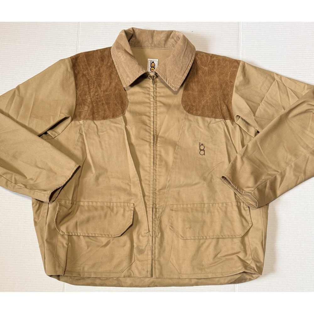 BOB ALLEN - Men's VTG Shooting‎ Jacket Brown Skeet Trap Bird Hunting USA - Large